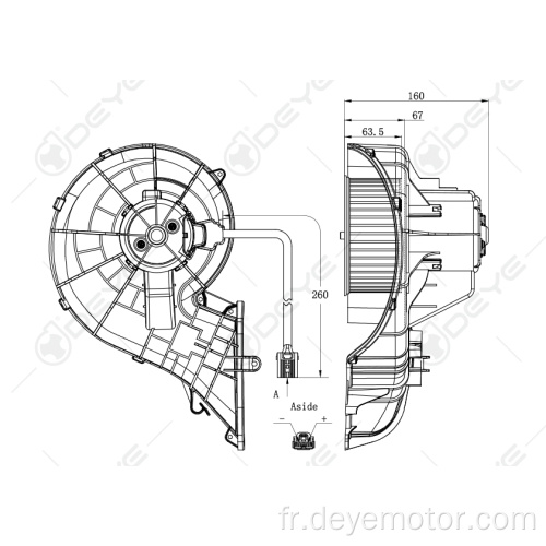 Moteur de soufflerie universel pour VOLVO FH 2013